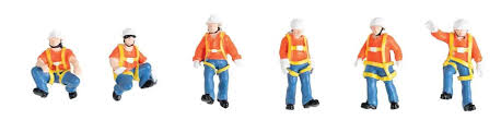 WALTHERS HO Trackside Workers - Transload Facility -- 6-Pack