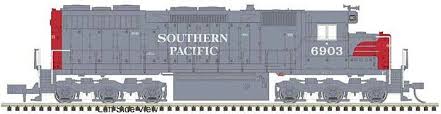 ATLAS N EMD SD35 Low Nose - Standard DC - Master(R) Silver -- Southern Pacific #6909 (gray, Red)