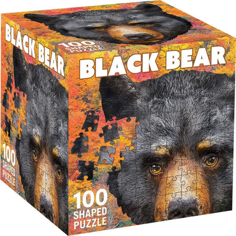 MASTER PIECES 100-PIECE PUZZLE Black Bear Shaped
