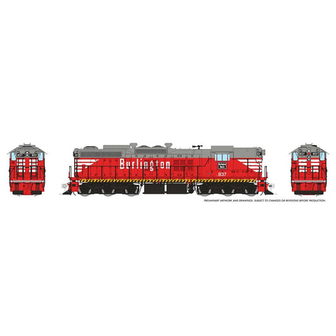 RAPIDO HO EMD SD9 (DCC and Sound) Chicago, Burlington & Quincy (CB&Q) C&S 837