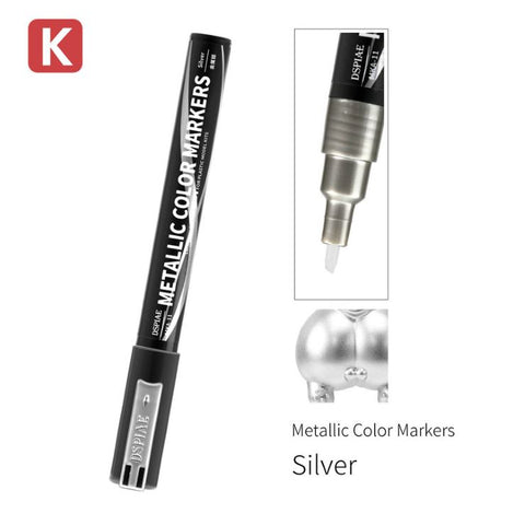 DSPIAE Super Metallic Silver  Dual Tip Acrylic Paint Marker