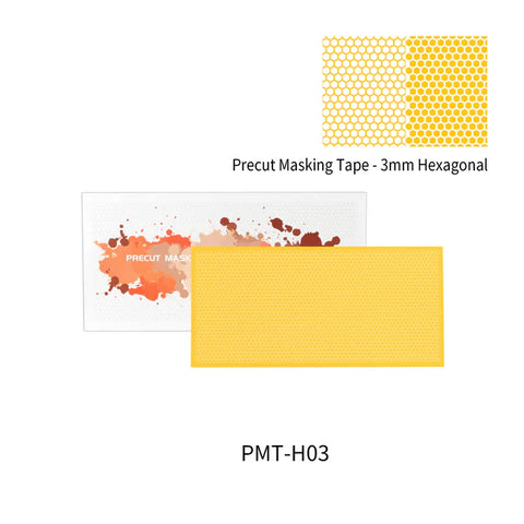 DSPIAE Shaped Precut Masking Tape: 3mm Hexagonal