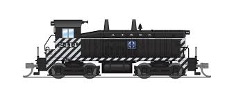 BROADWAY LIMITED 9300 EMD NW2 Switcher, ATSF 2414, Zebra Stripes, Paragon4 Sound/DC/DCC