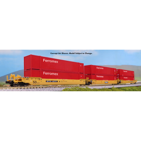 N 53' MAXI-IV WELL CAR 3-PACK W/CONTAINERS TTX 2