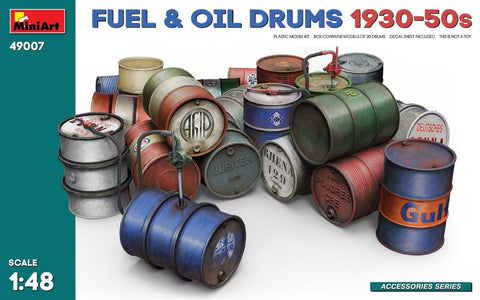 MINIART  1/48 Fuel & Oil Drums 1930-50s (20)