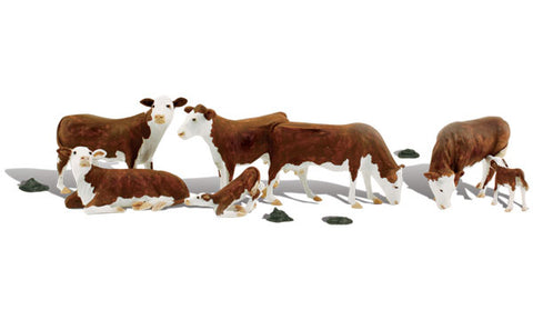 WOODLAND SCENICS O Figures: Hereford Cows