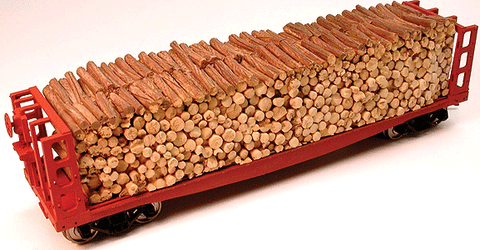 CHOOCH HO Cast Resin Freight Car Load -- Pulpwood for Atlas Cars (sold separately)