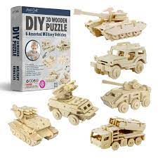 HANDS CRAFT  Wooden  Puzzle: Military Vehicles