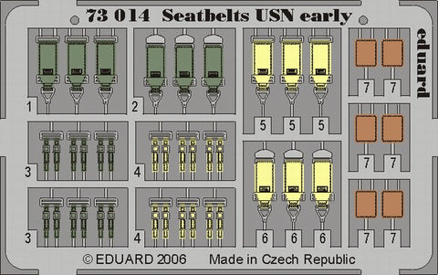 EDUARD 1/72 Aircraft- USN Early Seatbelts (Painted)