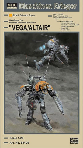 HASEGAWA 1/20 Maschinen Moon/Space Type Humanoid Unmanned Interceptor Vega/Altair