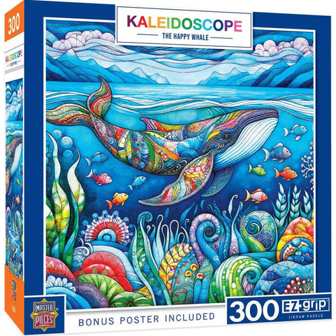 MASTER PIECES 300-PIECE EZ GRIP PUZZLE Kaleidoscope - The Happy Whale