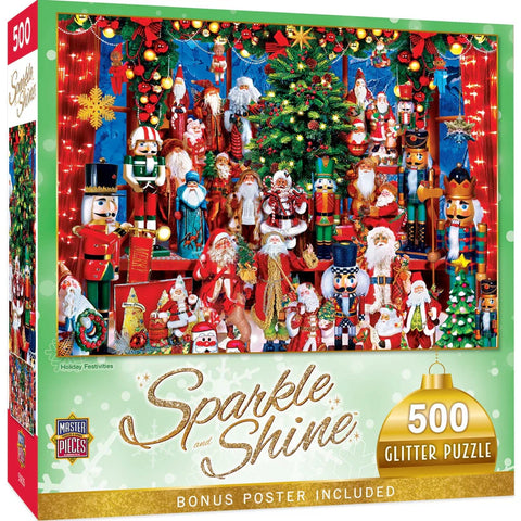 MASTER PIECES 500-PIECE PUZZLE Sparkle & Shine - Holiday Festivities