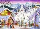 RAVENSBURGER 1000-PIECE PUZZLE Greg Paprocki: Christmas Slopeside Spirit