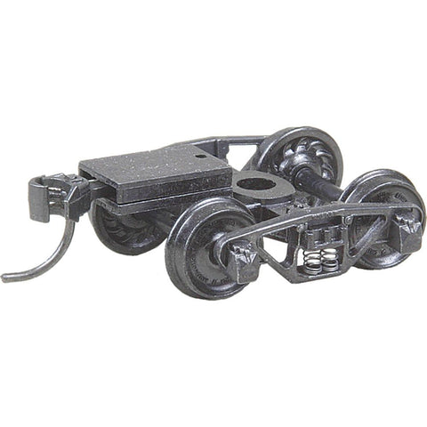KADEE #516 HO Scale Vulcan Double Truss Trucks with Ready-to-Mount Couplers, 33" Ribbed Back Wheels - Metal Fully Sprung (2/pk)