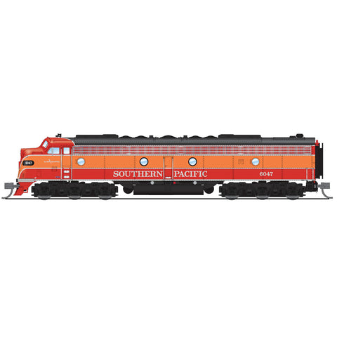BROADWAY LIMITED N EMD E9A - Sound and DCC - Paragon4(TM) -- Southern Pacific #6047 (Daylight, orange, red, black)