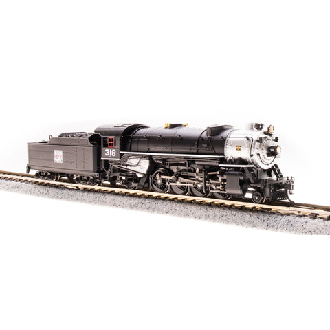 BROADWAY LIMITED N USRA 2-8-2 Heavy Mikado Steam Locomotive, Western Pacific #318 (Equipped with Paragon3 Sound/DC/DCC)