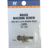 SCREW ROUND HEAD 00-90 3/16"