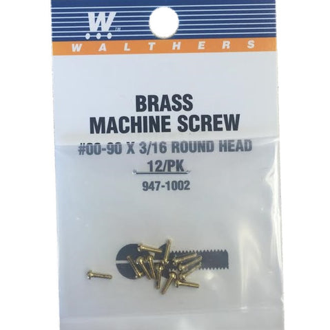 SCREW ROUND HEAD 00-90 3/16"