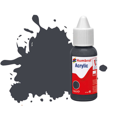 HUMBROL 14ml Acrylic Dark Grey Matt