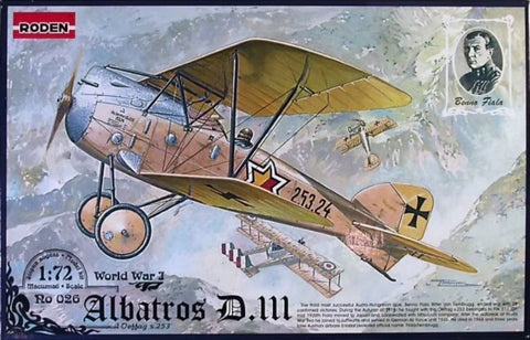 RODEN 1/72 Albatros D III Oeffag s253 Austro-Hungarian BiPlane Fighter