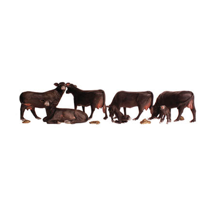WOODLAND SCENICS N Figures: Black Angus Cows