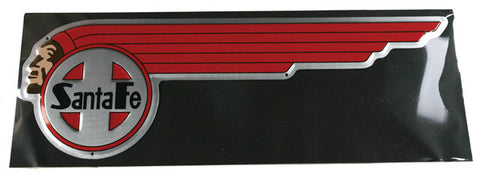 MICRO SCALE Embossed Die-Cut Metal Sign -- Santa Fe (Indian Head)