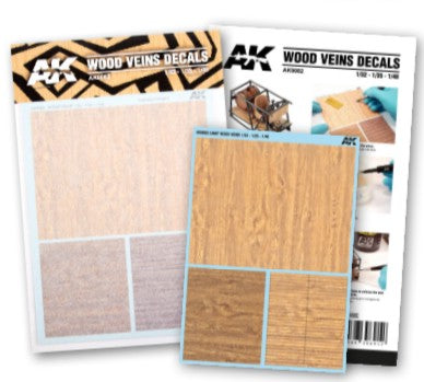 AKI Wood Veins Decals for 1/32, 1/35, 1/48