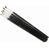 ATLAS BRUSH #30-6PS: 1,2,3 Round Camel Hair Brushes (6)