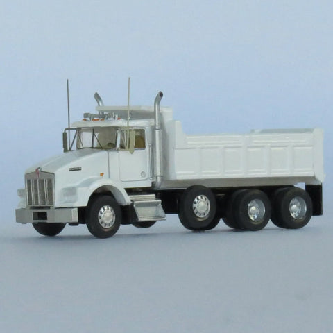 N KENWORTH T800 DUMP TRUCK 4-AXLE WHITE