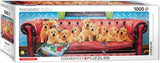 EUROGRAPHICS 1000-PIECE PUZZLE    Lounging Lab Dogs Panoramic