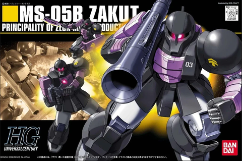 BANDAI 1/144 HG UC #68 Zaku I (Black Tri-Stars Version) Mobile Suit