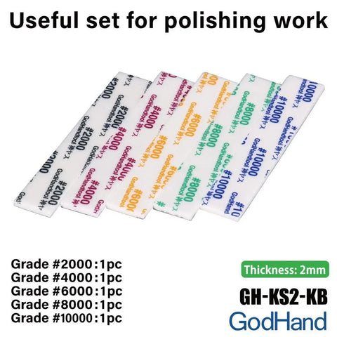 Godhand Tools Ultra Fine Sanding Sponge Assortment - #2000, #4000, #6000, #8000, #10000