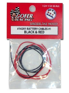 GOFER 1/24-1/25 Battery Cables Black & Red