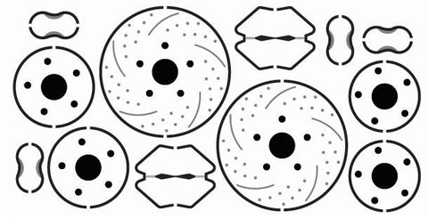 GOFER 1/24-1/25 Photo-Etch 15" Dia. Disc Brakes (2 Sets)