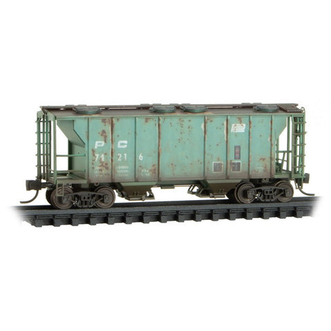 N 2-BAY WEATHERED COVERED HOPPER PC