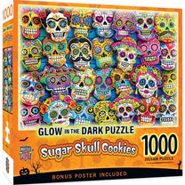 MASTER PIECES 1000-PIECE PUZZLE Glow in the Dark - Sugar Skull Cookies