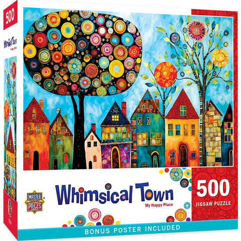 MASTER PIECES 500-PIECE PUZZLE Whimsical Town - My Happy Place