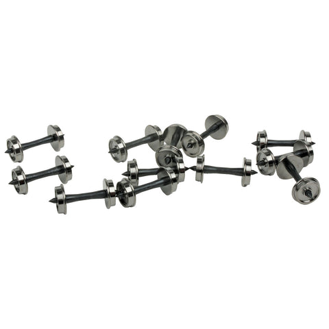 WALTHERS HO 36" Turned Metal RP-25 Wheelsets -- With Plastic Axles pkg(12)