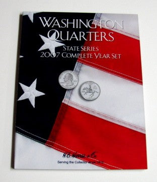 HE HARRIS 2007 Complete Year Washington State Quarters Coin Folder (D)