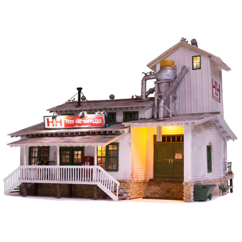 WOODLAND SCENICS HO Build-&-Ready: H & H Feed Mill