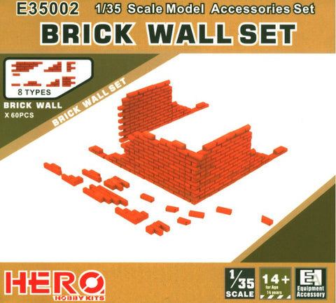 HERO HOBBY 1/35 Brick Wall Set (60pcs)