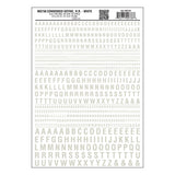 WOODLAND SCENICS Dry Transfer: Letters, Condensed Gothic, White