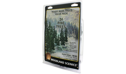 WOODLAND SCENICS Ready Made Trees: Conifer Colors Pine 4" - 6" (33/pk)