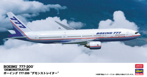 HASEGAWA 1/200 B777-200 Demonstrator Commercial Airliner ne w/Catapult (Ltd Edition)