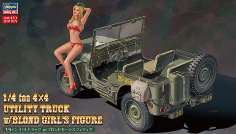 HASEGAWA 1/24 1/4-Ton 4x4 Utility Truck w/Resin Girl Figure (Ltd Edition)