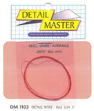 DETAIL MASTER  1/24-1/25 2ft. Detail Wire Red (.0075" Dia.)