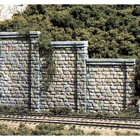 WOODLAND SCENICS HO Retaining Walls: Cut Stone (3/pk)
