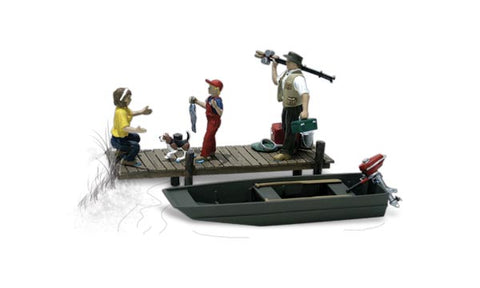 WOODLAND SCENICS O Figures: Family Fishing