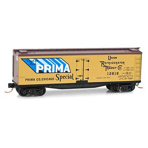 MICRO-TRAINS N Reefer, 40' Double-Sheathed Wood, URTC #12818 (Prima Beer)