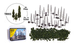 WOODLANDS SCENICS Realistic Tree Kit: Pine Forest Green 2-1/2" to 6" (24/pk)